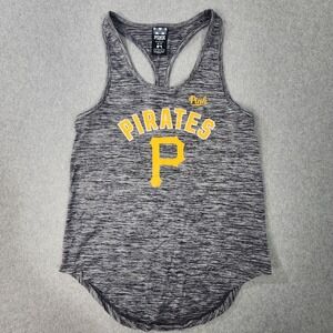 Pittsburgh Pirates MLB Racerback Tank Top Women XS Gray Pink 5th & Ocean T-Shirt